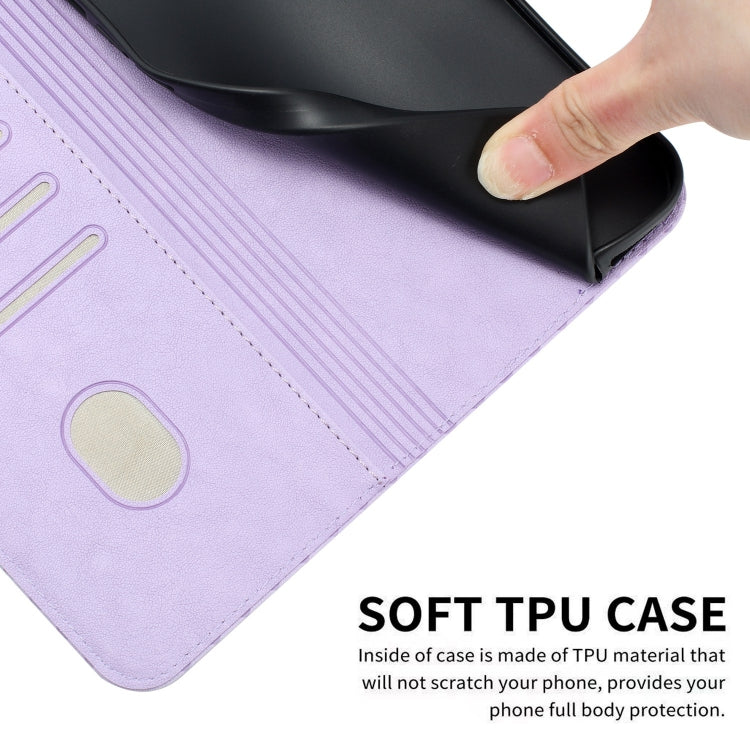 For Samsung Galaxy S23+ 5G Woven Embossed RFID Blocking Leather Phone Case(Purple) - Galaxy S23+ 5G Cases by buy2fix | Online Shopping UK | buy2fix