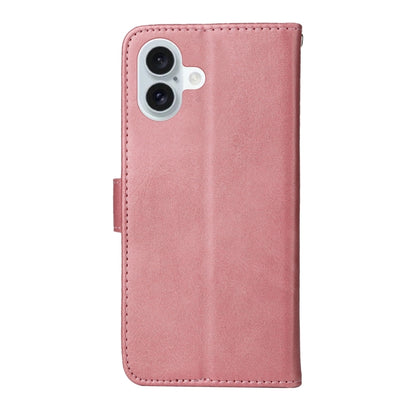 For iPhone 16 Plus Classic Calf Texture Flip Leather Phone Case(Rose Gold) - iPhone 16 Plus Cases by buy2fix | Online Shopping UK | buy2fix