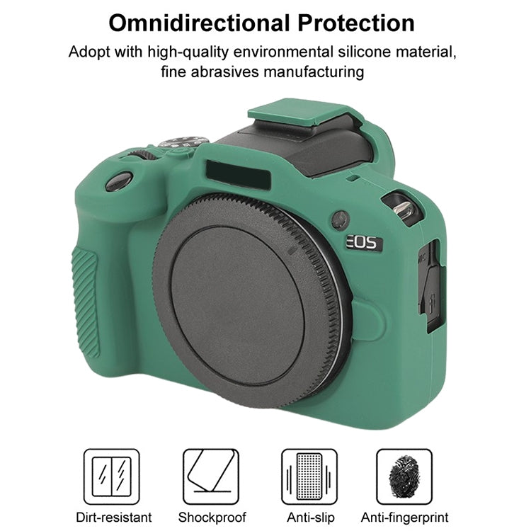 For Canon EOS R100 Glossy Soft Silicone Protective Case(Green) - Protective Case by buy2fix | Online Shopping UK | buy2fix