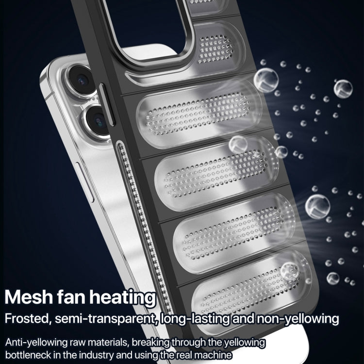 For iPhone 15 Pro Max Cooling Armor Translucent Mesh Breathable Phone Case(Green) - iPhone 15 Pro Max Cases by buy2fix | Online Shopping UK | buy2fix