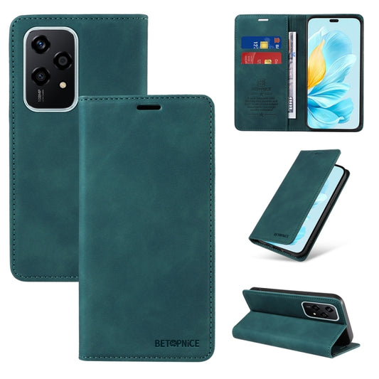 For Honor 200 Lite Global BETOPNICE Suction RFID Anti-theft Leather Phone Case(Green) - Honor Cases by BETOPNICE | Online Shopping UK | buy2fix