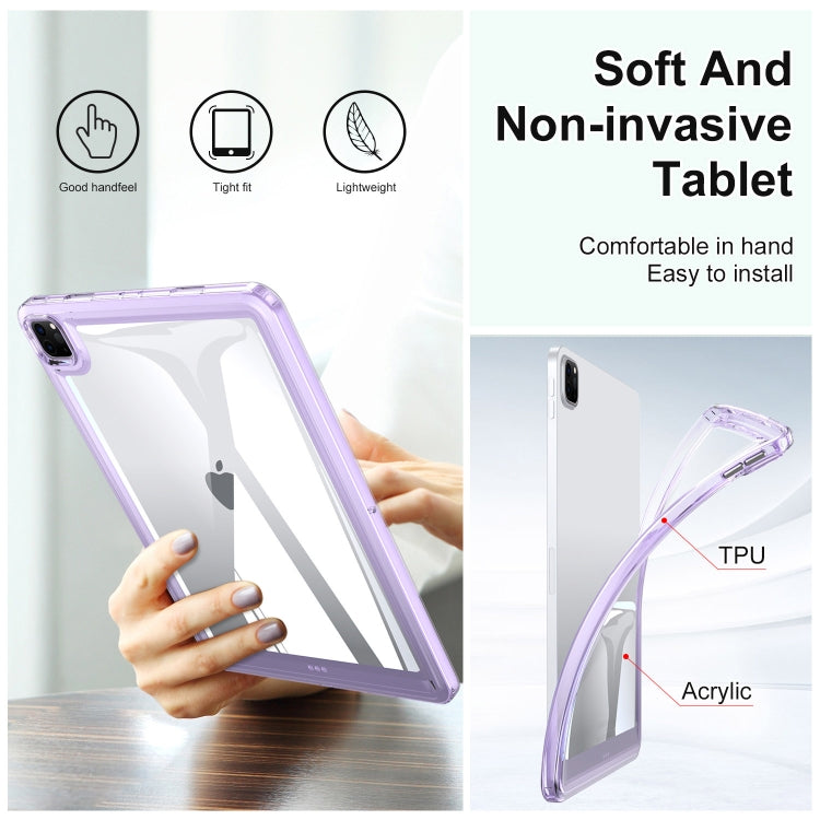 For iPad Air 11 2024 Transparent Acrylic Tablet Case(Light Purple) - iPad Air 11 2024 Cases by buy2fix | Online Shopping UK | buy2fix