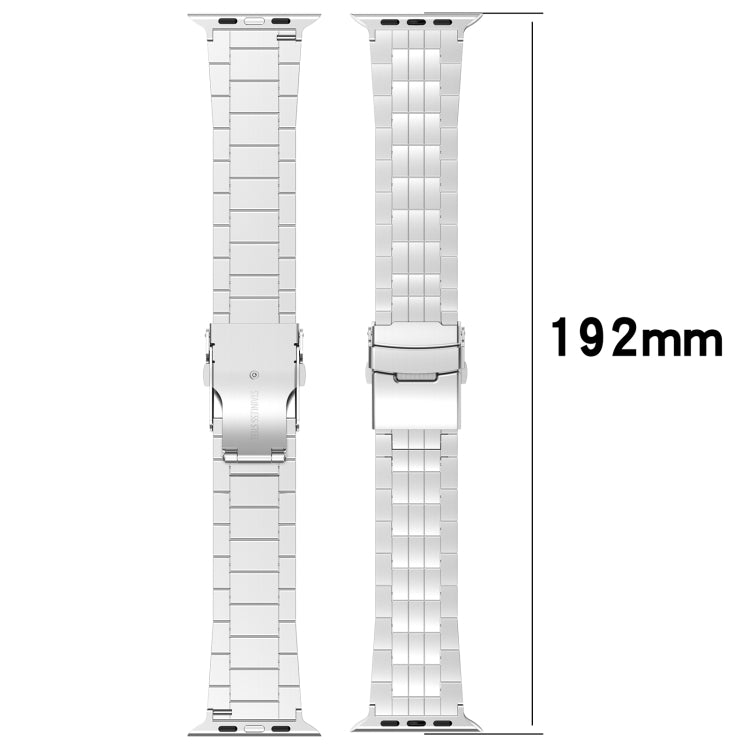 For Apple Watch Series 9 41mm Armor 5-bead Titanium Watch Band(Black) - Watch Bands by buy2fix | Online Shopping UK | buy2fix