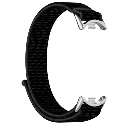 For Xiaomi Mi Band 8 / 8 NFC Nylon Loop Hook and Loop Fastener Watch Band(Black) - Watch Bands by buy2fix | Online Shopping UK | buy2fix