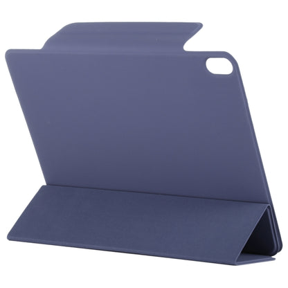 For iPad Air 11 2024 Double-sided Clip Fixed Buckle Magnetic PU Leather Smart Tablet Case(Dark Blue) - iPad Air 11 2024 Cases by buy2fix | Online Shopping UK | buy2fix