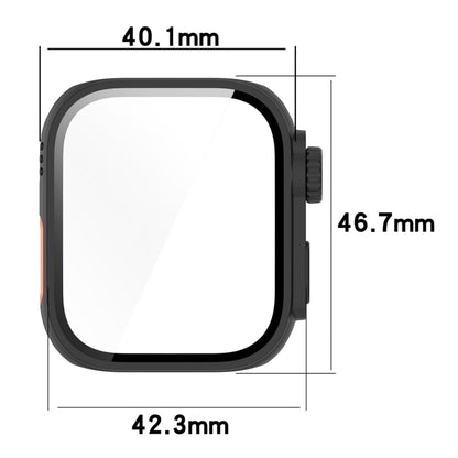 For Huawei Watch Fit3 PC + Tempered Glass Film Full Coverage Watch Protective Case(Titanium Color) - Watch Cases by buy2fix | Online Shopping UK | buy2fix