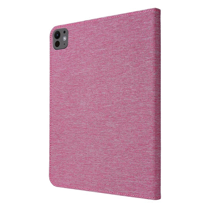 For iPad Pro 13 2024 Fabric Leather Tablet Case(Rose Red) - iPad Pro 13 2024 Cases by buy2fix | Online Shopping UK | buy2fix