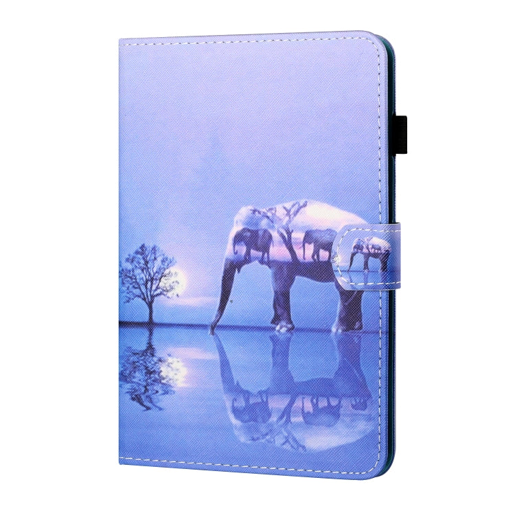 For iPad Pro 11 2024 Coloured Drawing Stitching Smart Leather Tablet Case(Elephant) - iPad Pro 11 2024 Cases by buy2fix | Online Shopping UK | buy2fix