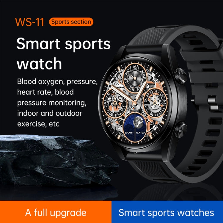 WS-11 1.43 inch IP67 Sport Smart Watch, Support Bluetooth Call / Sleep / Blood Oxygen / Heart Rate / Blood Pressure Health Monitor(Black) - Smart Watches by buy2fix | Online Shopping UK | buy2fix