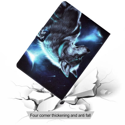 For iPad Pro 11 2024 Colored Drawing Smart Leather Tablet Case(Wolf) - iPad Pro 11 2024 Cases by buy2fix | Online Shopping UK | buy2fix