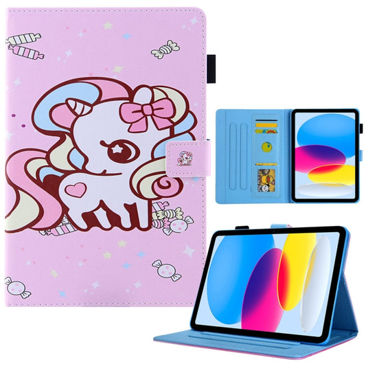 For iPad Pro 11 2024 Colored Drawing Leather Smart Tablet Case(Candy Unicorn) - iPad Pro 11 2024 Cases by buy2fix | Online Shopping UK | buy2fix