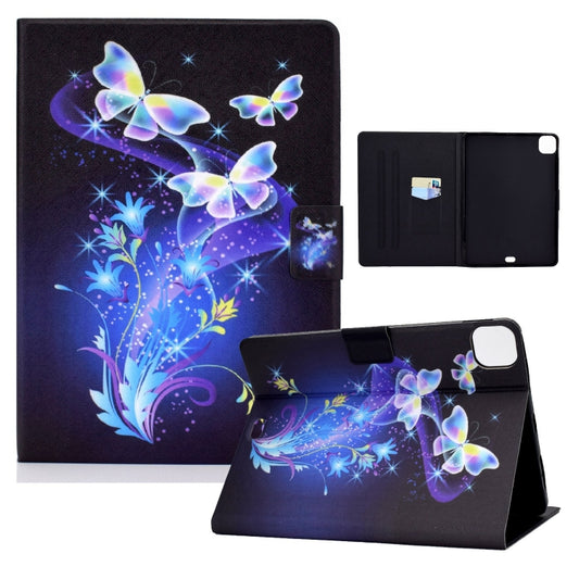 For iPad Pro 11 2024 Voltage Colored Drawing Smart Leather Tablet Case(Butterflies Flower) - iPad Pro 11 2024 Cases by buy2fix | Online Shopping UK | buy2fix