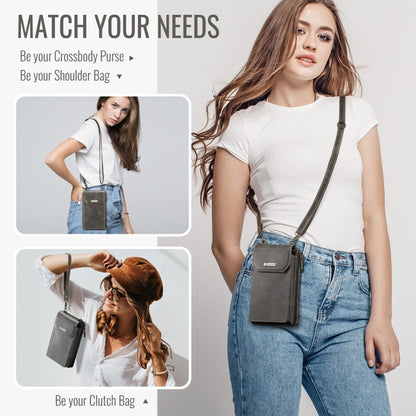 CaseMe Me40 Vertical Multifunctional Shoulder Crossbody Phone Bag(Coffee) -  by CaseMe | Online Shopping UK | buy2fix