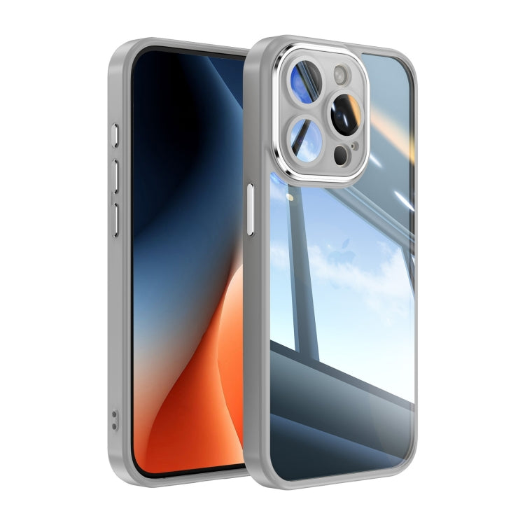 For iPhone 15 Pro Max Acrylic Hybrid TPU Armor Shockproof Phone Case(Grey) - iPhone 15 Pro Max Cases by buy2fix | Online Shopping UK | buy2fix