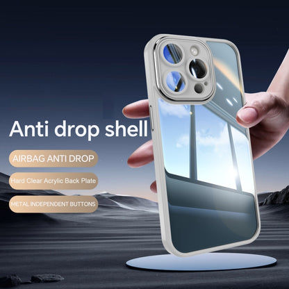 For iPhone 15 Pro Max Acrylic Hybrid TPU Armor Shockproof Phone Case(Grey) - iPhone 15 Pro Max Cases by buy2fix | Online Shopping UK | buy2fix