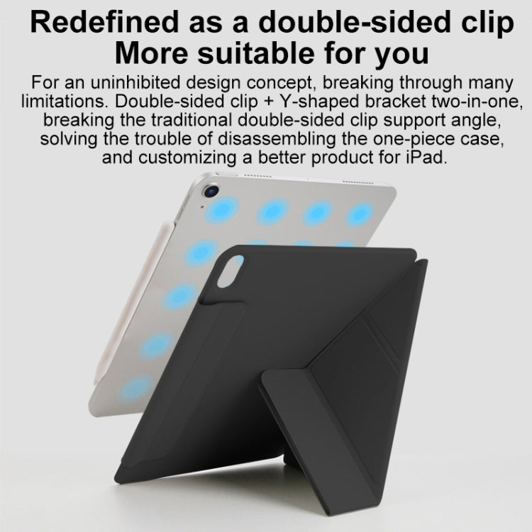 For iPad Pro 11 2024 Y-Shape Double-sided Clip Magnetic Smart Tablet Case(Blue) - iPad Pro 11 2024 Cases by buy2fix | Online Shopping UK | buy2fix