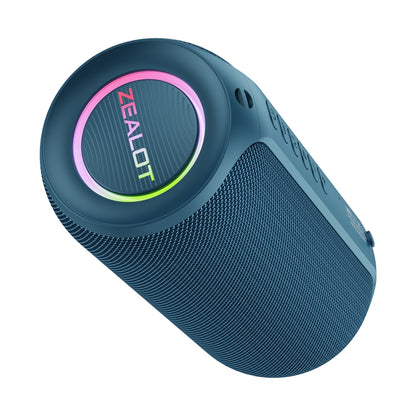 Zealot S32 Max 20W High Power Bluetooth Speaker with RGB Light(Blue) - Desktop Speaker by ZEALOT | Online Shopping UK | buy2fix