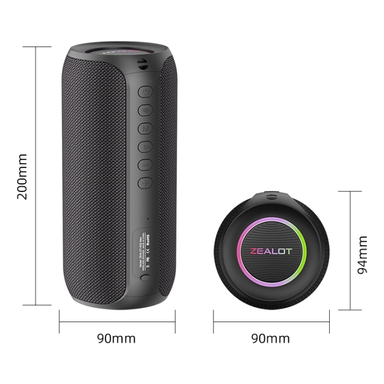 Zealot S32 Max 20W High Power Bluetooth Speaker with RGB Light(Blue) - Desktop Speaker by ZEALOT | Online Shopping UK | buy2fix