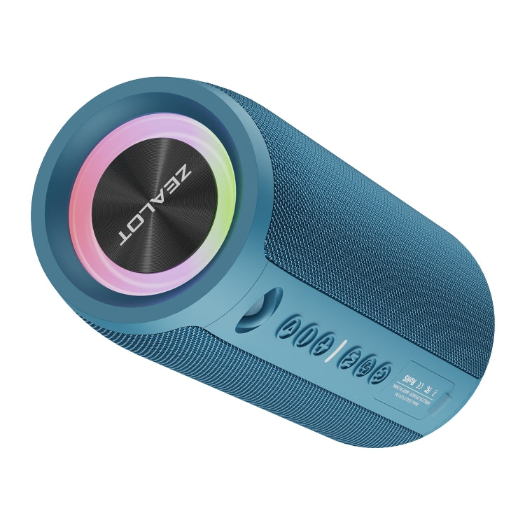 Zealot S51 Pro Shocking Bass Bluetooth Speaker with Colorful Light(Blue) - Desktop Speaker by ZEALOT | Online Shopping UK | buy2fix