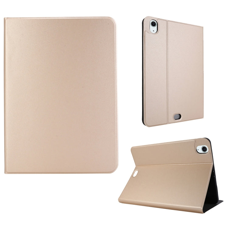 For iPad Air 13 2025 / 2024 Stretch Voltage Plain Leather Smart Tablet Case(Gold) - iPad Air 13 2025 / 2024 Cases by buy2fix | Online Shopping UK | buy2fix