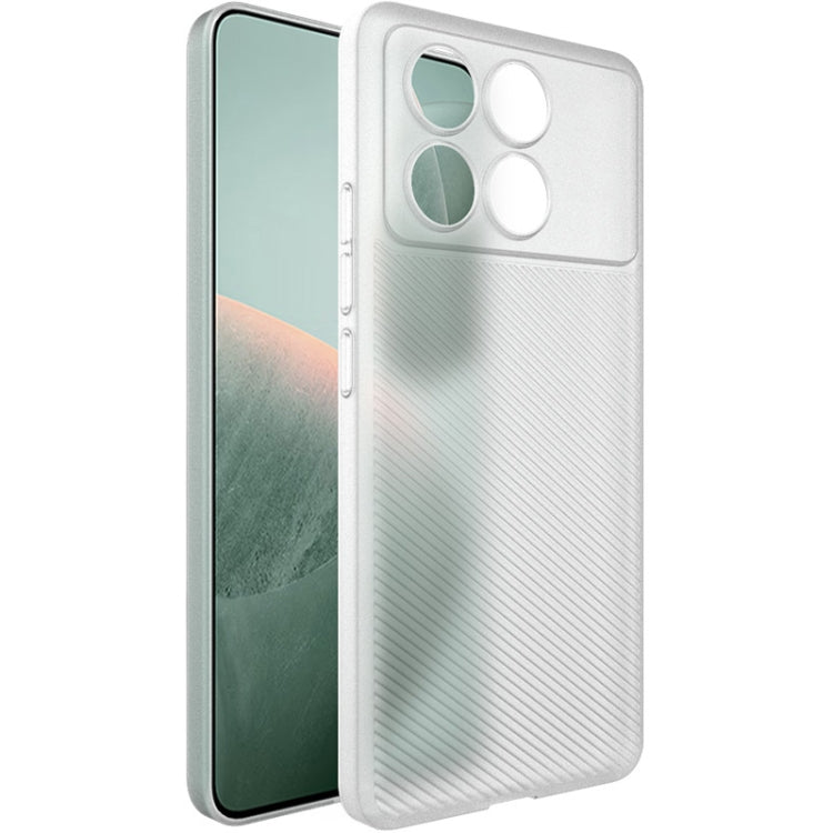 For Xiaomi Redmi K70E 5G imak 0.7mm Ultra Thin Ripple Texture Phone Case(Transparent White) - K70E Cases by imak | Online Shopping UK | buy2fix