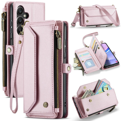 For Samsung Galaxy A15 CaseMe C36 Card Slots Zipper Wallet RFID Anti-theft Leather Phone Case(Pink) - Galaxy Phone Cases by CaseMe | Online Shopping UK | buy2fix