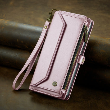 For Samsung Galaxy A15 CaseMe C36 Card Slots Zipper Wallet RFID Anti-theft Leather Phone Case(Pink) - Galaxy Phone Cases by CaseMe | Online Shopping UK | buy2fix