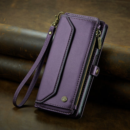 For Samsung Galaxy A71 4G CaseMe C36 Card Slots Zipper Wallet RFID Anti-theft Leather Phone Case(Purple) - Galaxy Phone Cases by CaseMe | Online Shopping UK | buy2fix