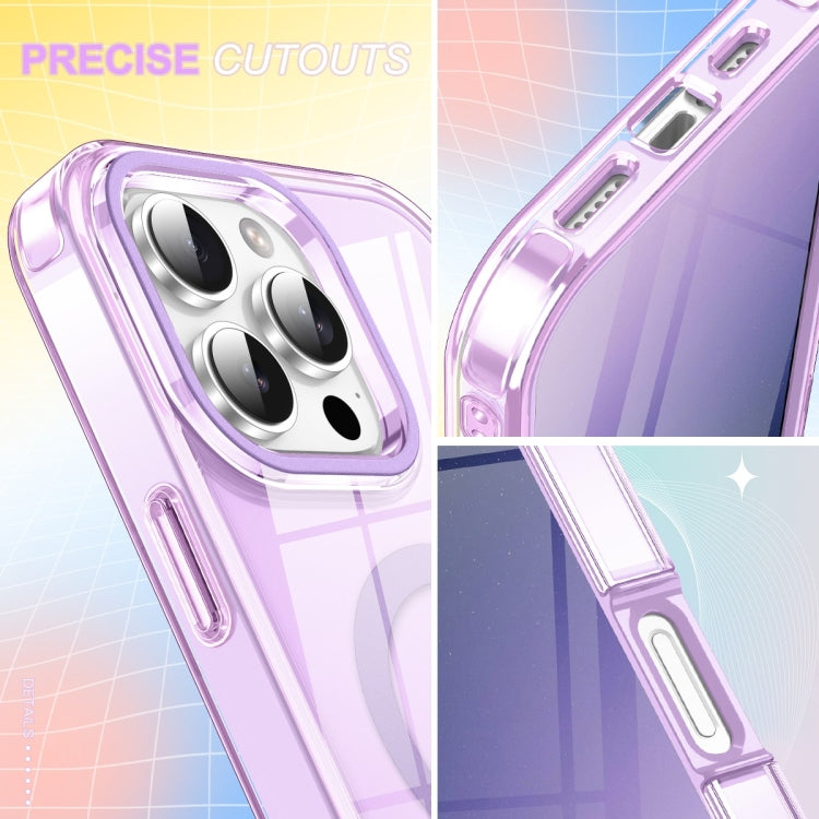 For iPhone 16 Pro Max Colorful MagSafe Magnetic PC Hybrid TPU Phone Case(Light Purple) - iPhone 16 Pro Max Cases by buy2fix | Online Shopping UK | buy2fix