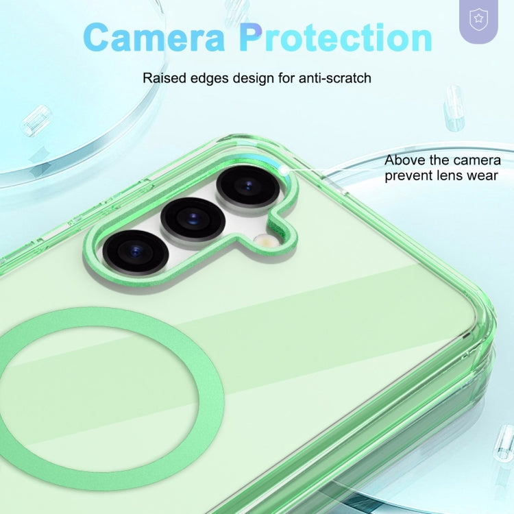 For Samsung Galaxy S24 5G Colorful MagSafe Magnetic PC + TPU Phone Case(Green) - Galaxy S24 5G Cases by buy2fix | Online Shopping UK | buy2fix