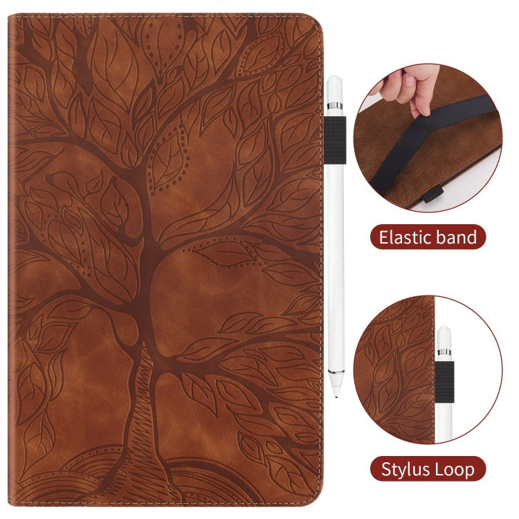 For iPad Pro 11 2024 Tree Life Series Embossed Smart Leather Tablet Case(Brown) - iPad Pro 11 2024 Cases by buy2fix | Online Shopping UK | buy2fix