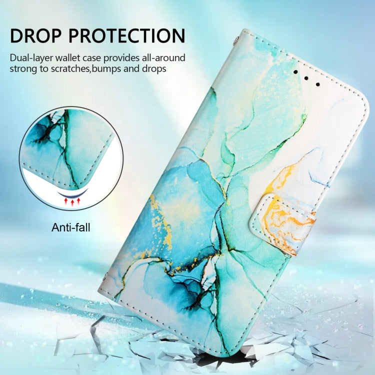 For Xiaomi Redmi K70 / K70 Pro PT003 Marble Pattern Flip Leather Phone Case(Green) - K70 Cases by buy2fix | Online Shopping UK | buy2fix