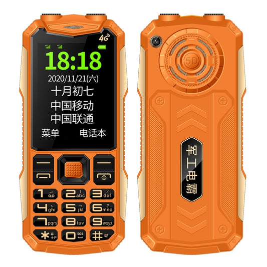 K1+ 4G Elder Rugged Phone, 2.6 inch, 1500mAh Battery, LED Flashlight, Network: 4G, Dual SIM, SOS, Plug:US Plug(Orange) - Others by buy2fix | Online Shopping UK | buy2fix