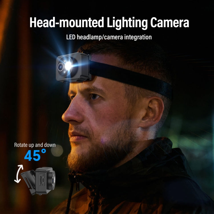 D8 1080P Head-mounted LED Motion Sensor Video Recording Lighting Camera - Video Cameras by buy2fix | Online Shopping UK | buy2fix