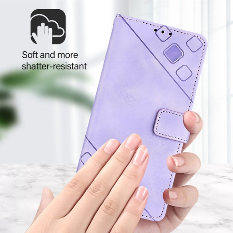 For Blackview A52 Skin Feel Embossed Leather Phone Case(Light Purple) - More Brand by buy2fix | Online Shopping UK | buy2fix