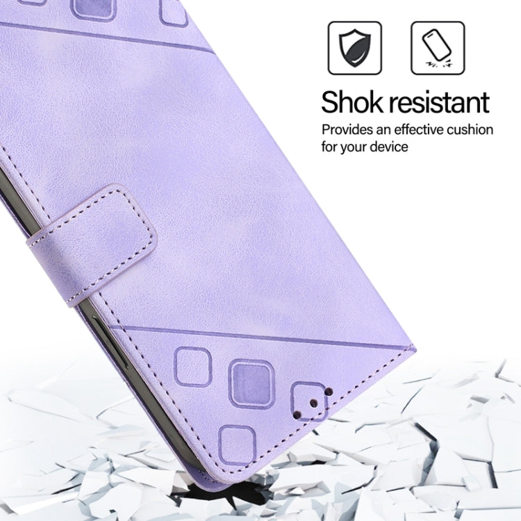 For Blackview Shark 8 Skin Feel Embossed Leather Phone Case(Light Purple) - More Brand by buy2fix | Online Shopping UK | buy2fix