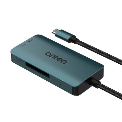 Onten C11 3 in 1 USB-C / Type-C to CFepress Type-B & SD & TF Card Reader(Pine Green) - Card Reader by Onten | Online Shopping UK | buy2fix