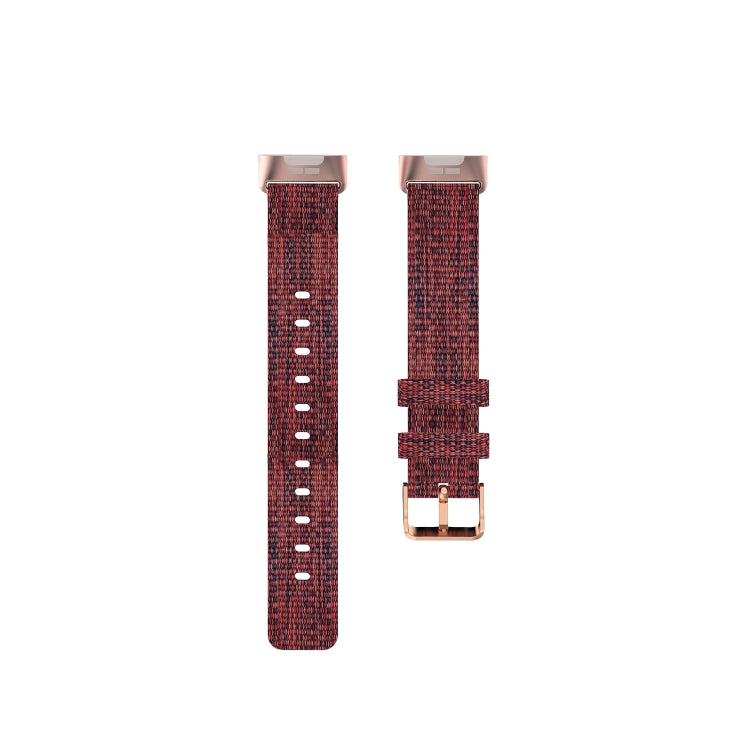 For Fitbit Charge 4 / Charge 3 / Charge3 SE Braided Nylon Watch Band Plastic Head, Size: Free Size(Red) - Watch Bands by buy2fix | Online Shopping UK | buy2fix