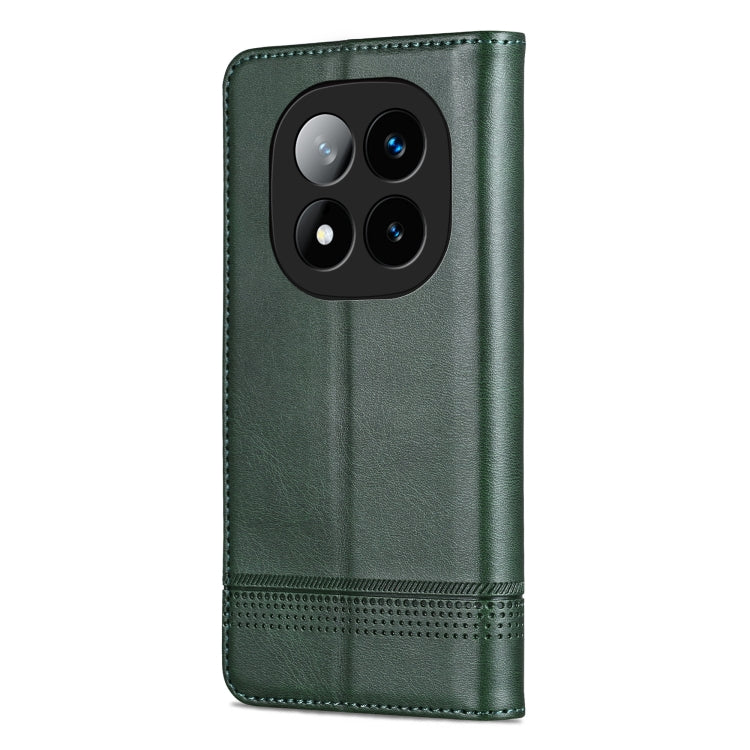 For Redmi Note 14 Pro 5G AZNS Magnetic Calf Texture Flip Leather Phone Case(Dark Green) - Note 14 Pro Cases by AZNS | Online Shopping UK | buy2fix