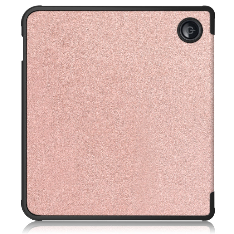 For Kobo Libra Colour 2024 Solid Color Deformation TPU Leather Smart Tablet Case(Rose Gold) - Others by buy2fix | Online Shopping UK | buy2fix