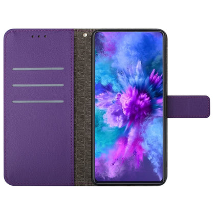 For Samsung Galaxy S25 Ultra 5G Rhombic Grid Texture Leather Phone Case(Purple) - Galaxy S25 Ultra 5G Cases by buy2fix | Online Shopping UK | buy2fix