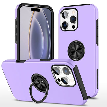 For iPhone 16 Pro Max Magnetic Ring Holder Phone Case(Purple) - iPhone 16 Pro Max Cases by buy2fix | Online Shopping UK | buy2fix