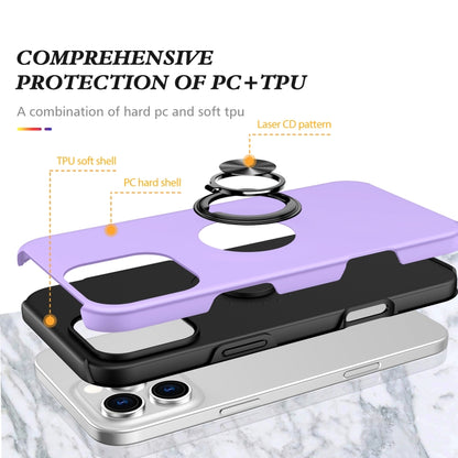 For iPhone 16 Pro Max Magnetic Ring Holder Phone Case(Purple) - iPhone 16 Pro Max Cases by buy2fix | Online Shopping UK | buy2fix