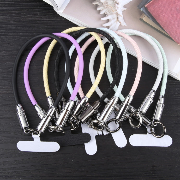 USB-C / Type-C to 8 Pin Data Cable Phone Anti-lost Short Lanyard, Length: 30cm(Pink Braid) - 2 in 1 Cable by buy2fix | Online Shopping UK | buy2fix