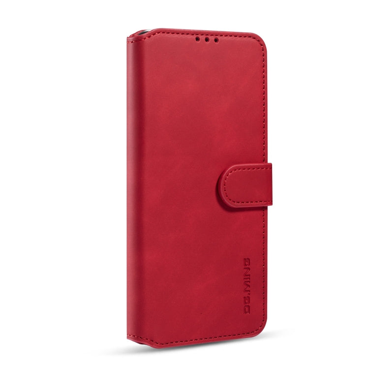 For Samsung Galaxy Note20 DG.MING Retro Oil Side Horizontal Flip Case with Holder & Card Slots & Wallet(Red) - Galaxy Note20 Cases by DG.MING | Online Shopping UK | buy2fix