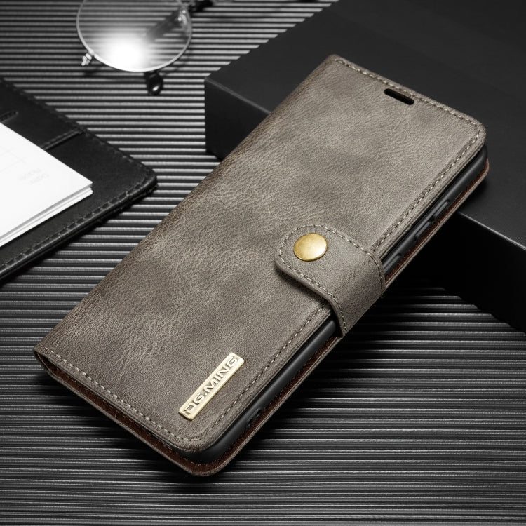 For Samsung Galaxy Note20 Ultra DG.MING Crazy Horse Texture Flip Detachable Magnetic Leather Case with Holder & Card Slots & Wallet(Gray) - Galaxy Note20 Ultra Cases by DG.MING | Online Shopping UK | buy2fix