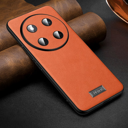 For Honor X60 Pro SULADA Shockproof TPU + Handmade Leather Phone Case(Orange) - Honor Cases by SULADA | Online Shopping UK | buy2fix