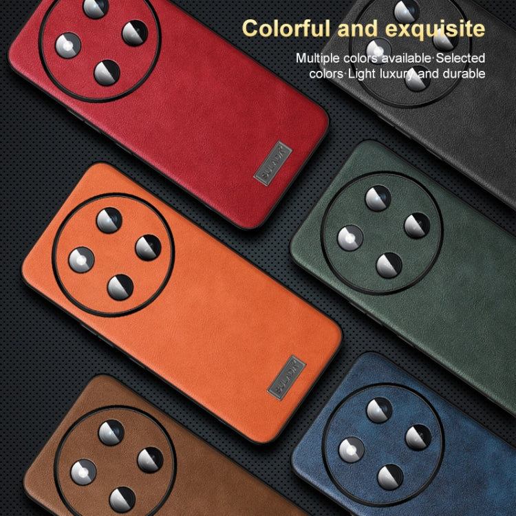 For Honor X60 SULADA Shockproof TPU + Handmade Leather Phone Case(Red) - Honor Cases by SULADA | Online Shopping UK | buy2fix