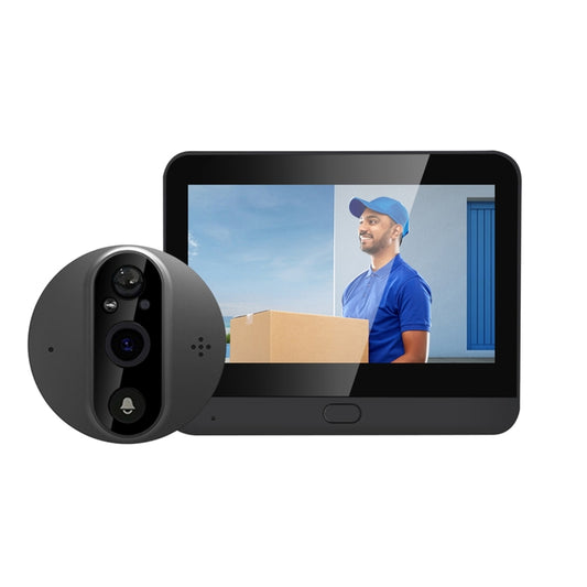 ESCAM C89 1080P 4.3 inch Smart Digital Door Viewer, Support Wide Angle PIR & Night Vision Photo(Dark Grey) - Video DoorBell by ESCAM | Online Shopping UK | buy2fix