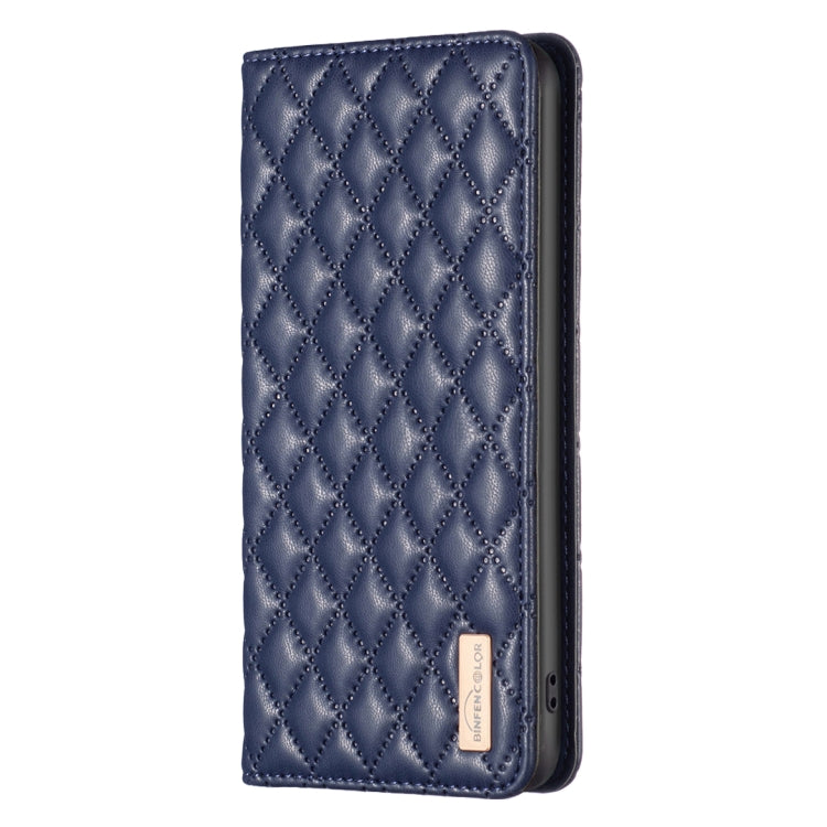 For Samsung Galaxy S25 Ultra 5G Diamond Lattice Magnetic Leather Flip Phone Case(Blue) - Galaxy S25 Ultra 5G Cases by buy2fix | Online Shopping UK | buy2fix